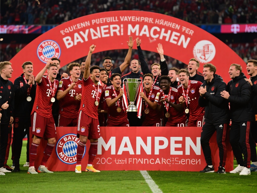 拜仁提前两轮卫冕德甲冠军，官方海报激情庆祝